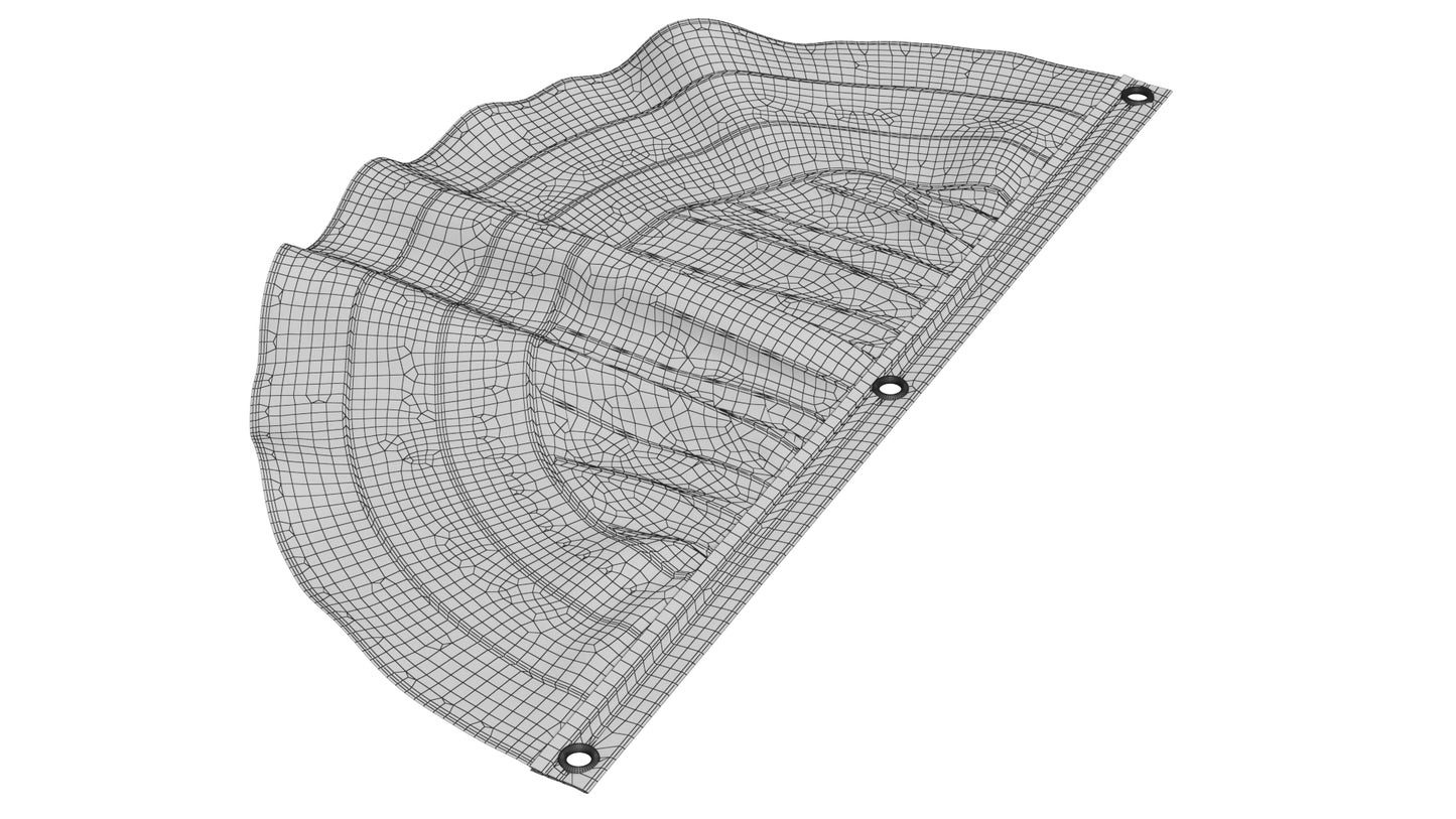 American Flag Patriotic Bunting 3D Model