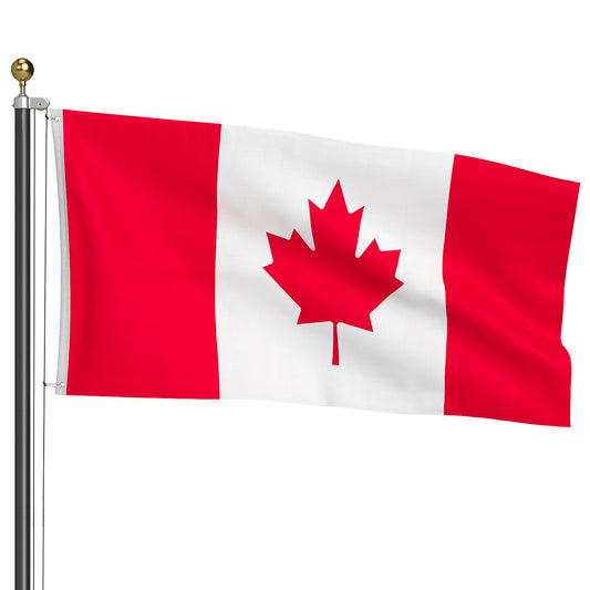 Canada Flag High Flagpole 3D Model