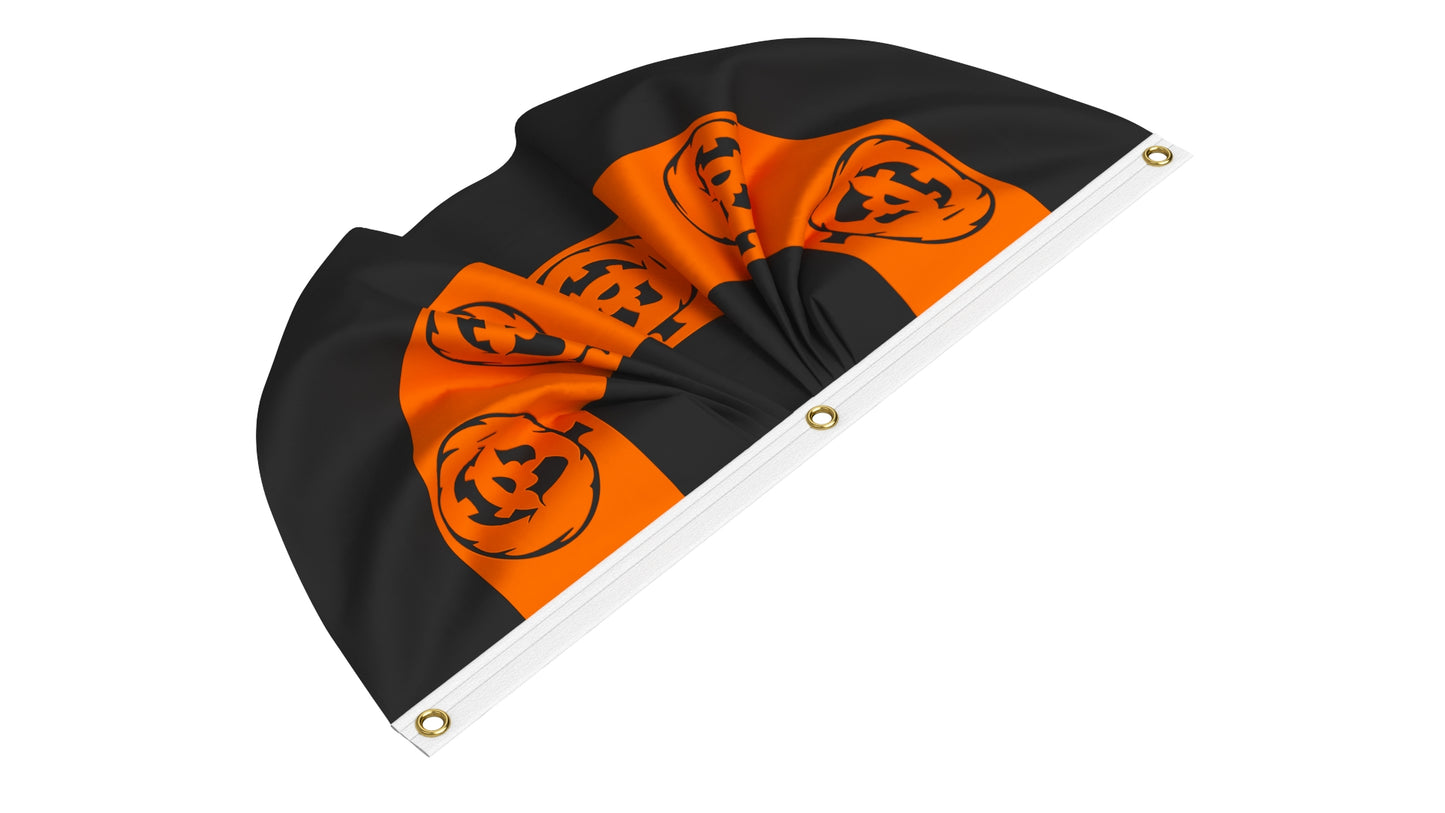 Halloween Pumpkins Bunting Flag 3D Model
