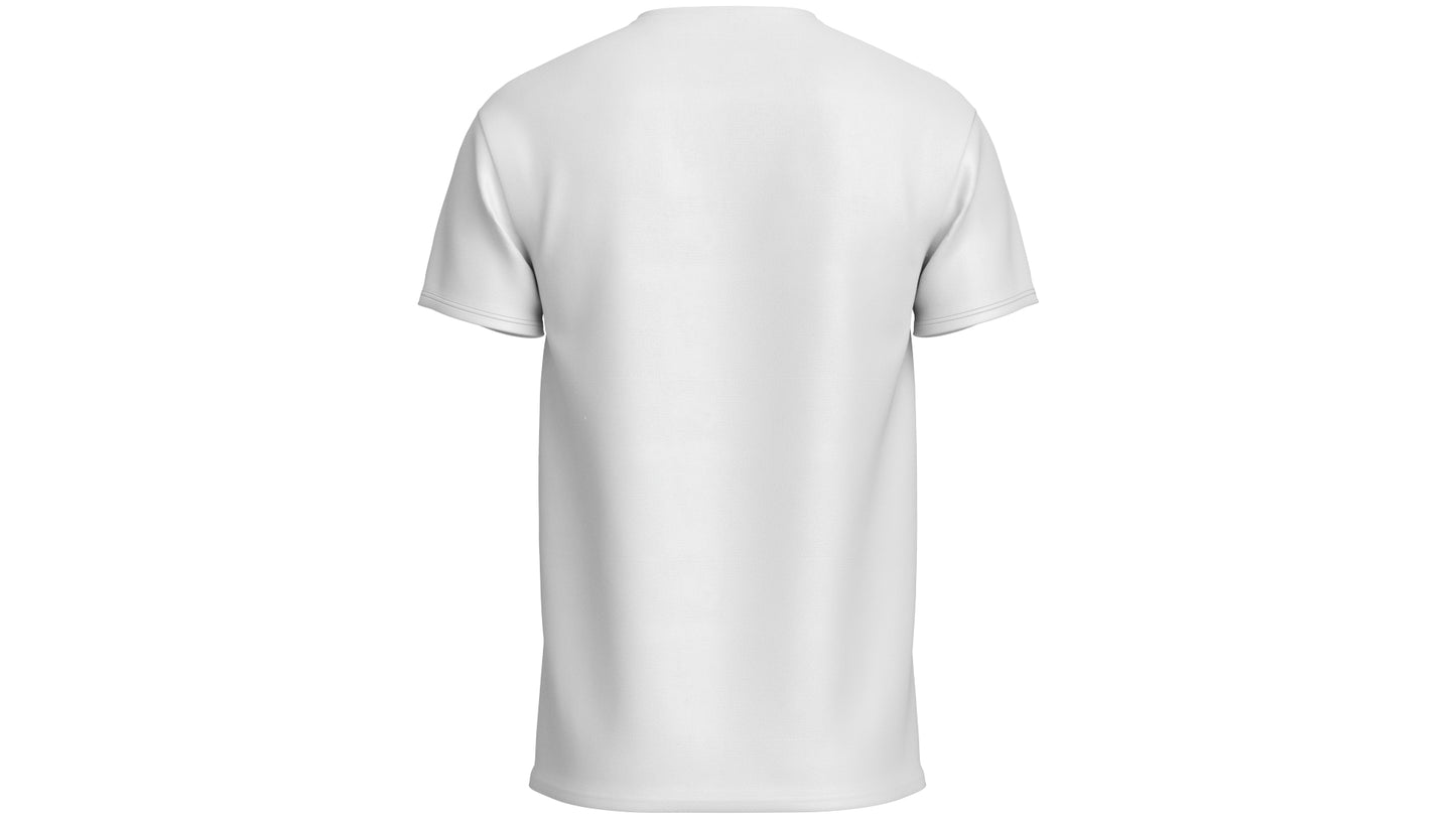 Crew Neck T-Shirt Worn For Men with Tag 3D Model