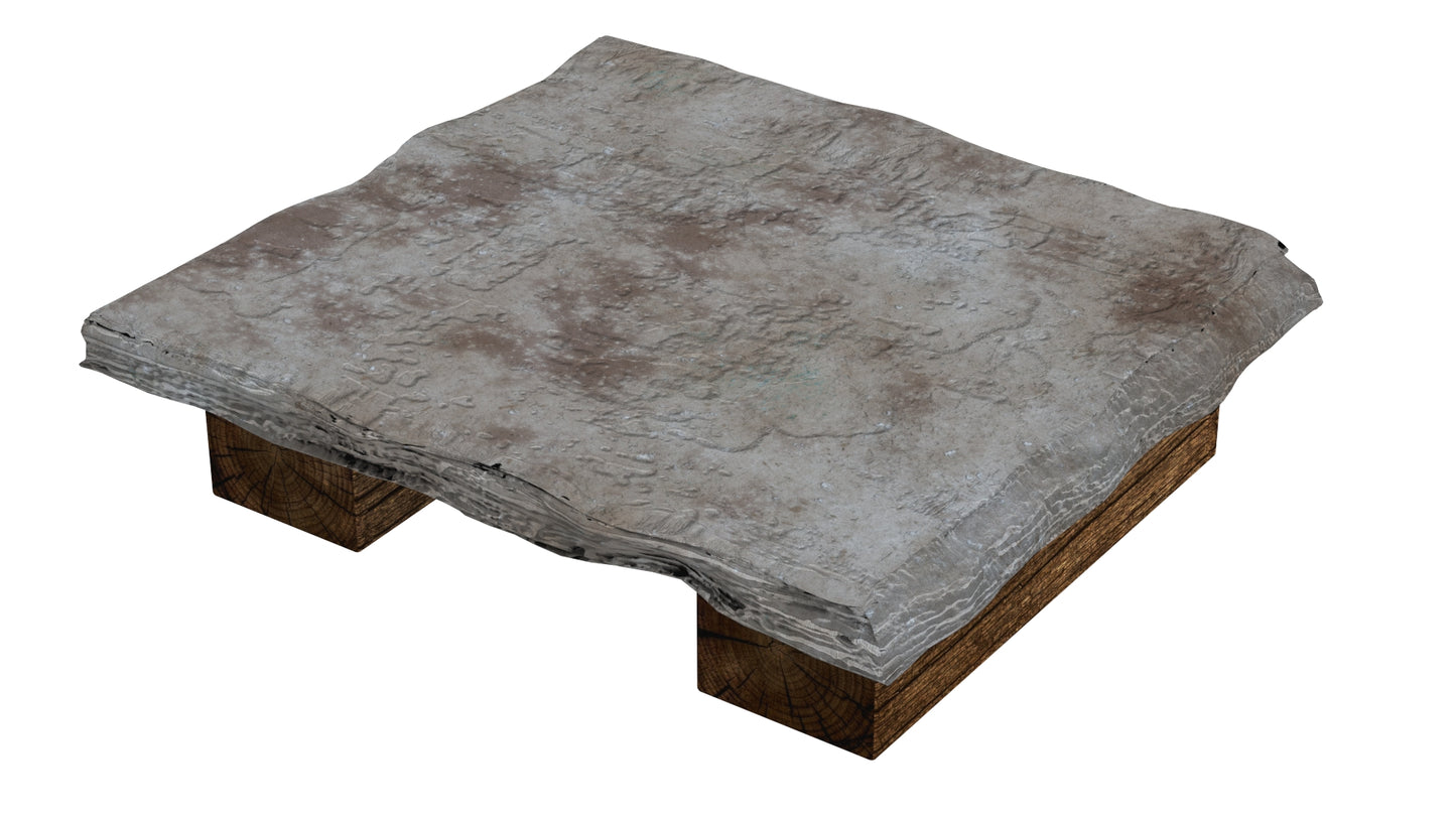 Vintage Slate Coffee Table 3D Model