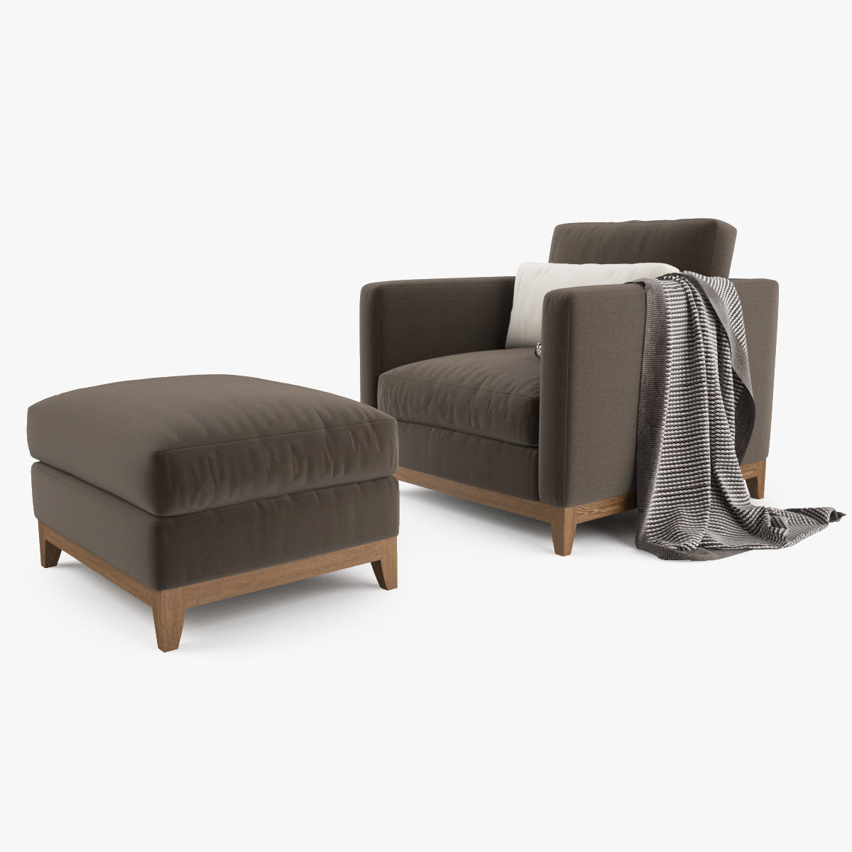 Crate and Barrel Taraval Sofa Collection 3D Model