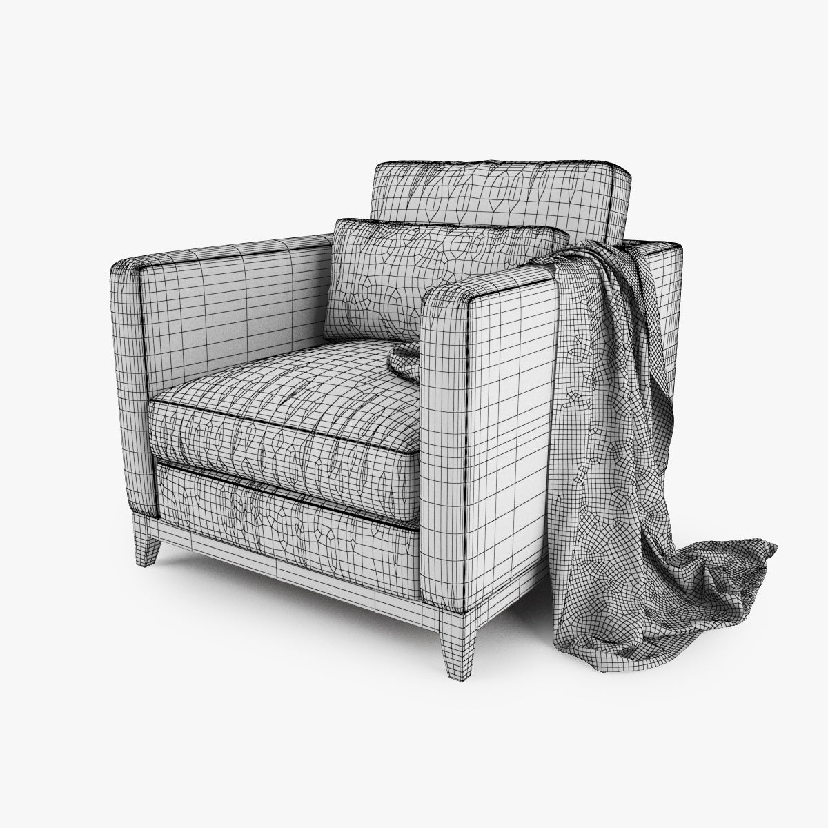 Crate and Barrel Taraval Sofa Collection 3D Model