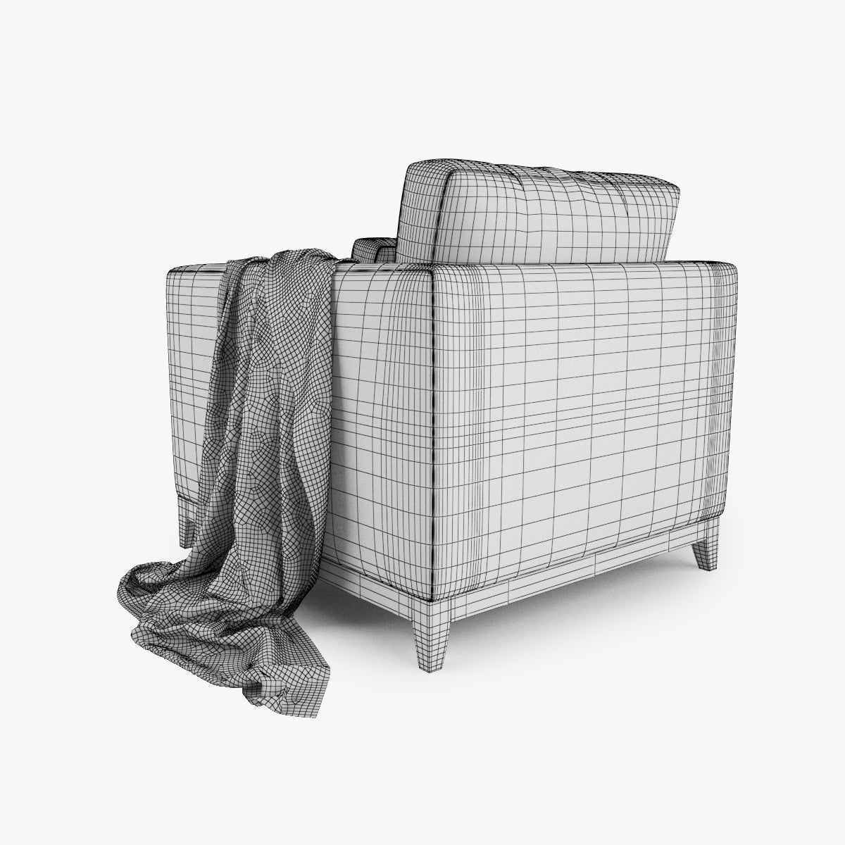Crate and Barrel Taraval Sofa Collection 3D Model