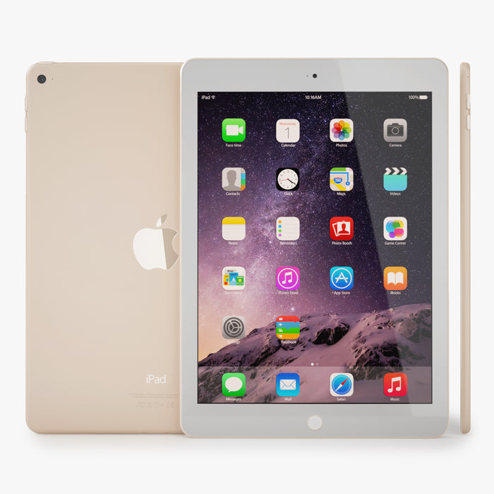 Apple iPad Air 2 Gold 3D Model