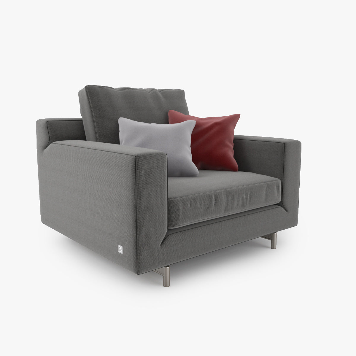 FREE Modern Fabric Sofa Set 3D Model