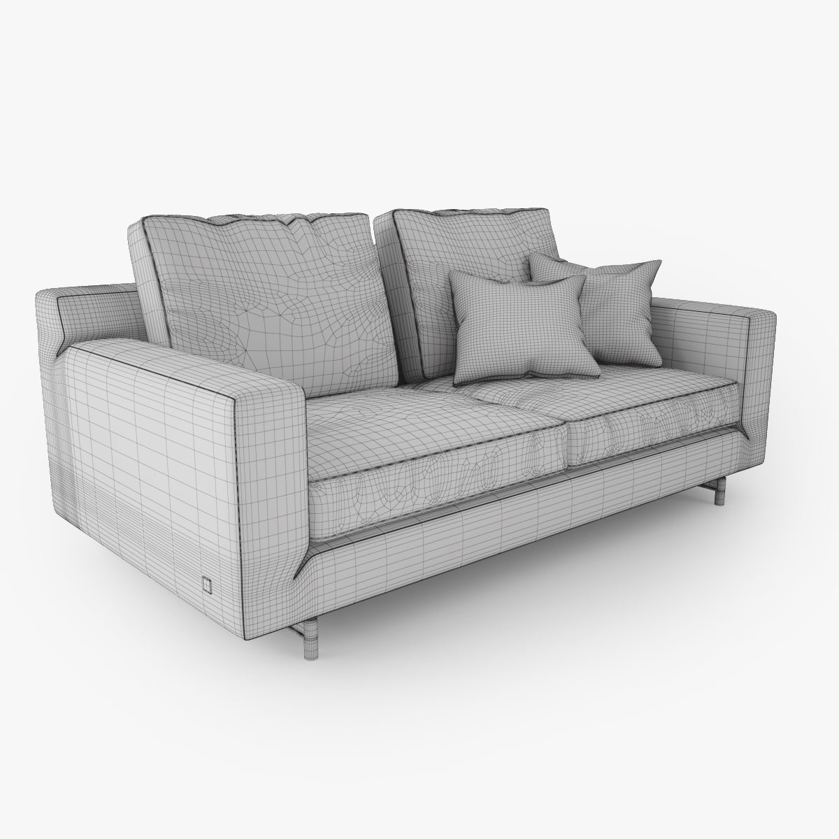 FREE Modern Fabric Sofa Set 3D Model