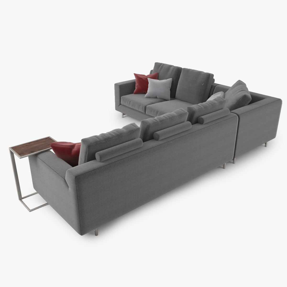 FREE Modern Fabric Sofa Set 3D Model