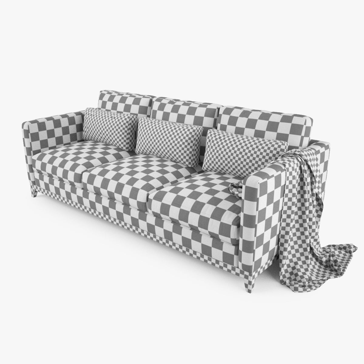Crate and Barrel Taraval 3 Seat Sofa 3D Model