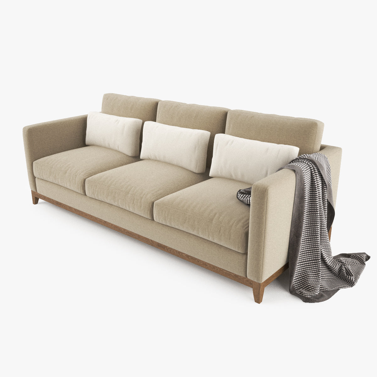 Crate and Barrel Taraval 3 Seat Sofa 3D Model