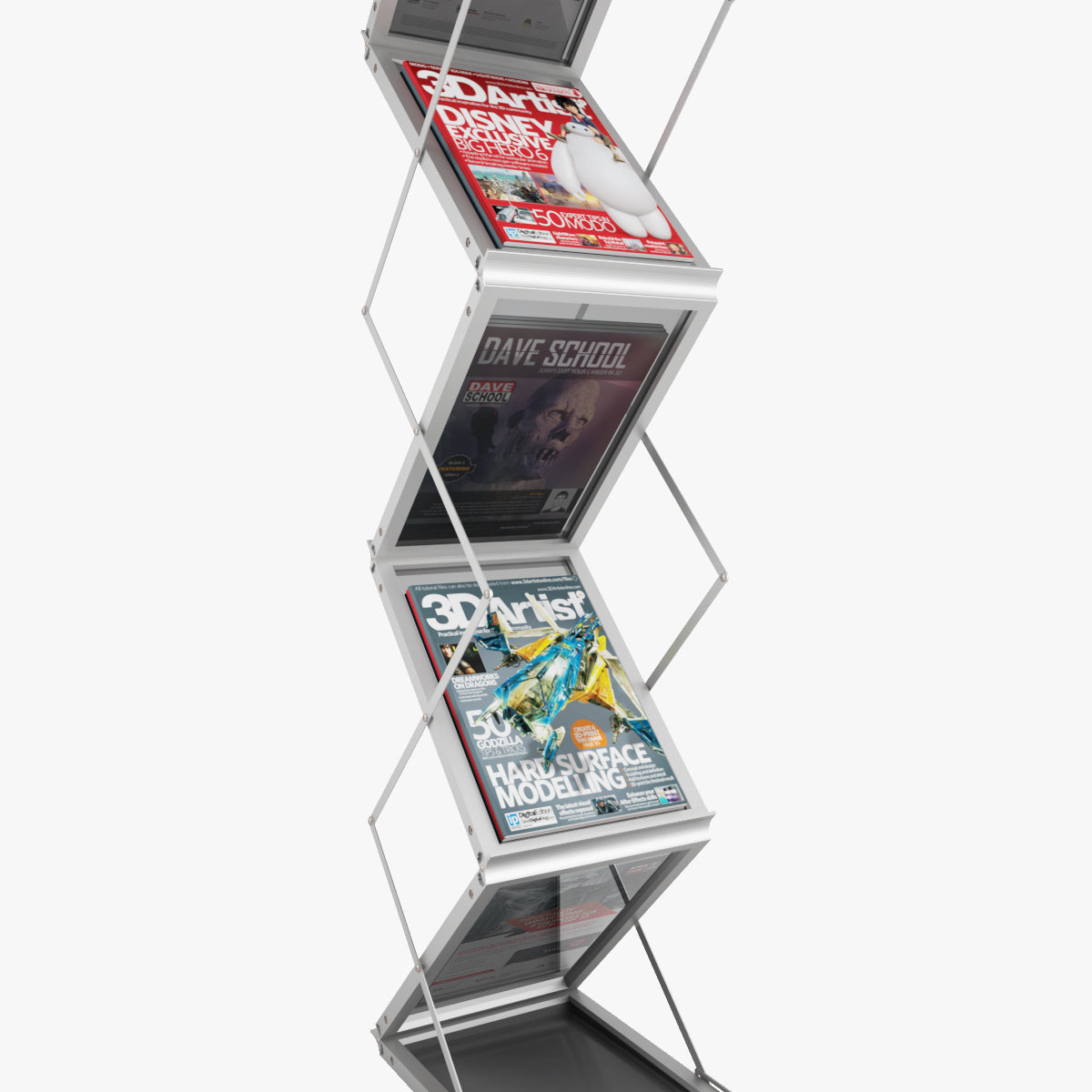 Folding Brochure Stand 3D Model