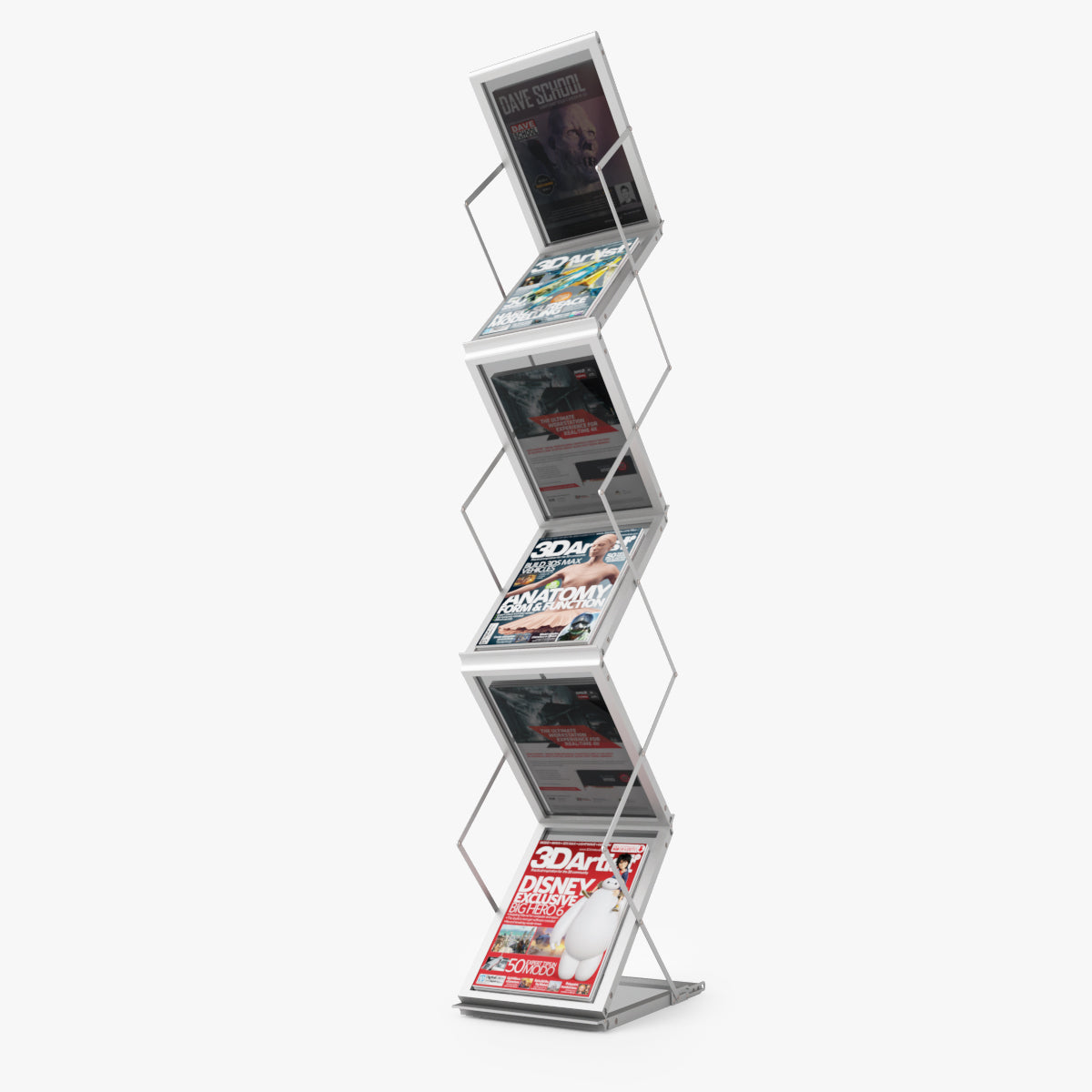 Folding Brochure Stand 3D Model