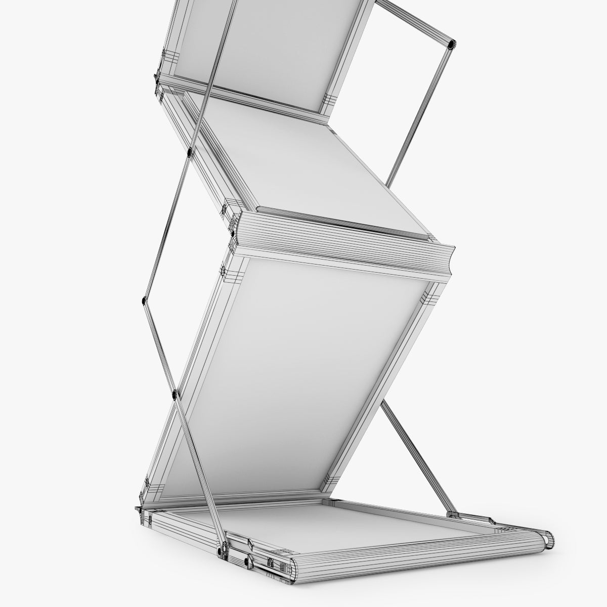 Folding Brochure Stand 3D Model