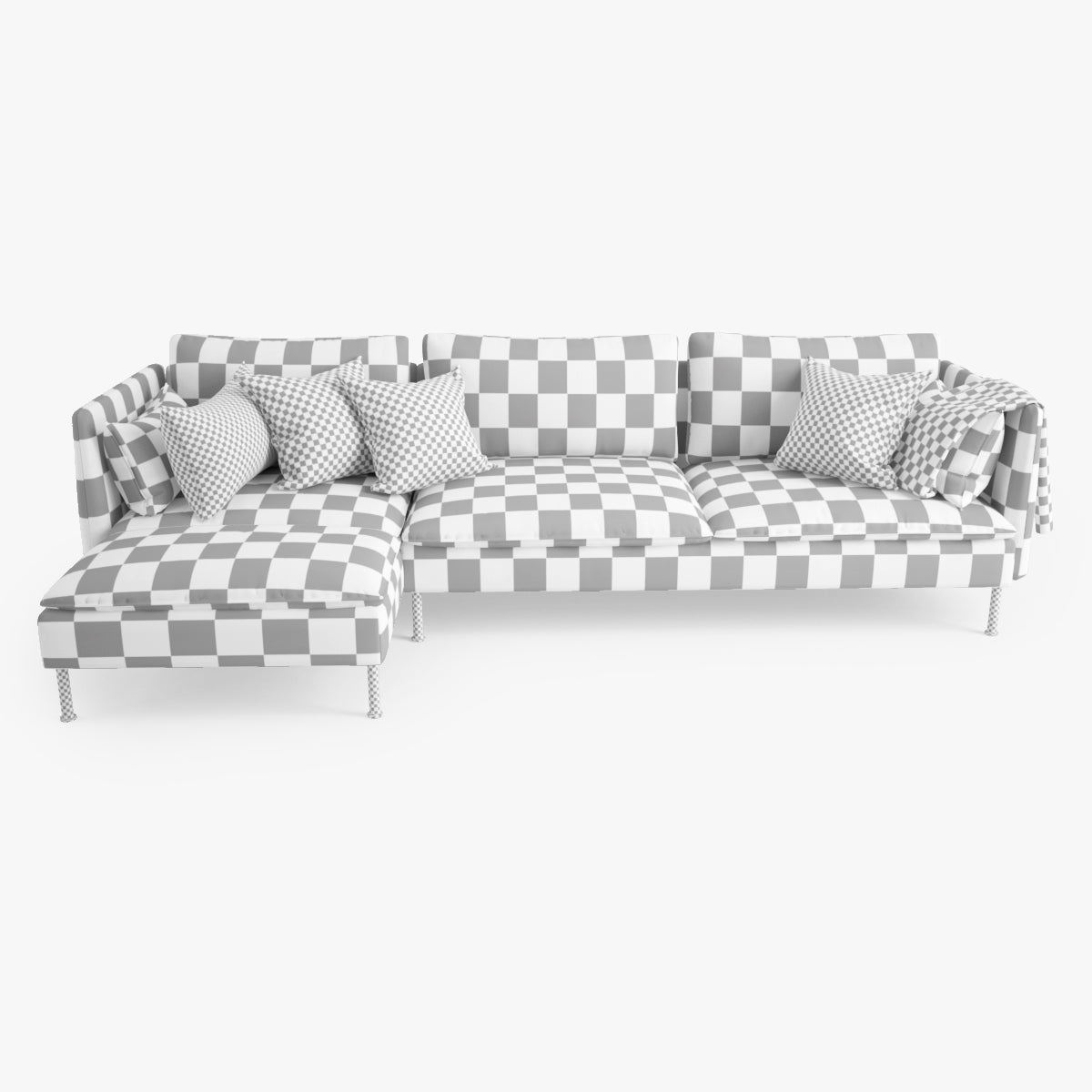 IKEA Soderhamn Sofa and Chaise Lounge 3D Model