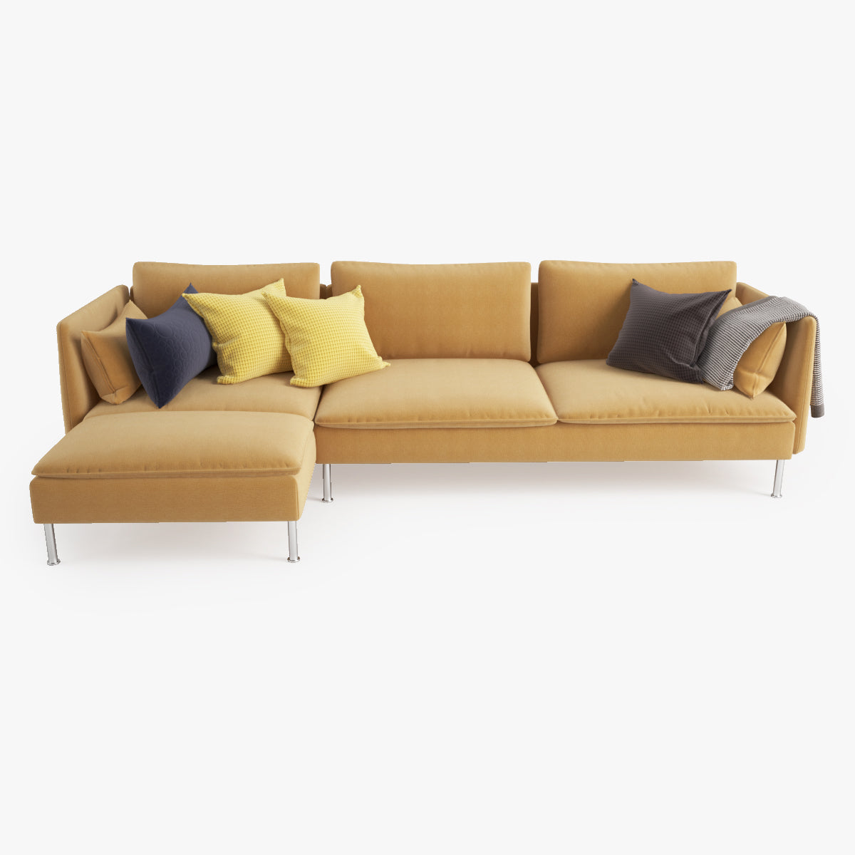 IKEA Soderhamn Sofa and Chaise Lounge 3D Model