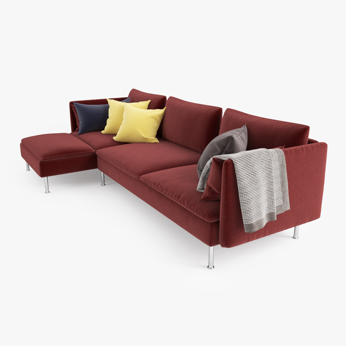 IKEA Soderhamn Sofa and Chaise Lounge 3D Model