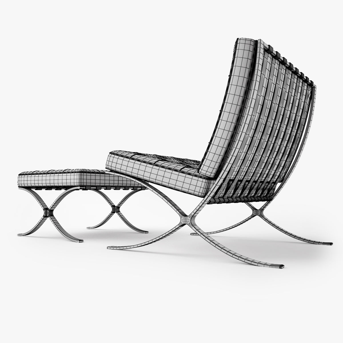 Knoll Barcelona Chair 3D Model