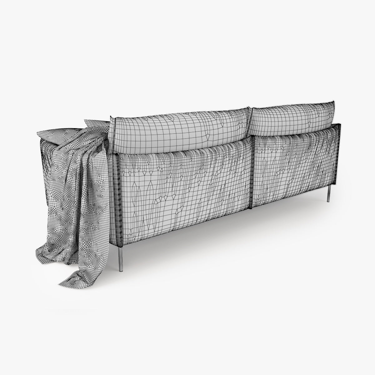 Moroso Gentry 2 Seater Sofa 3D Model