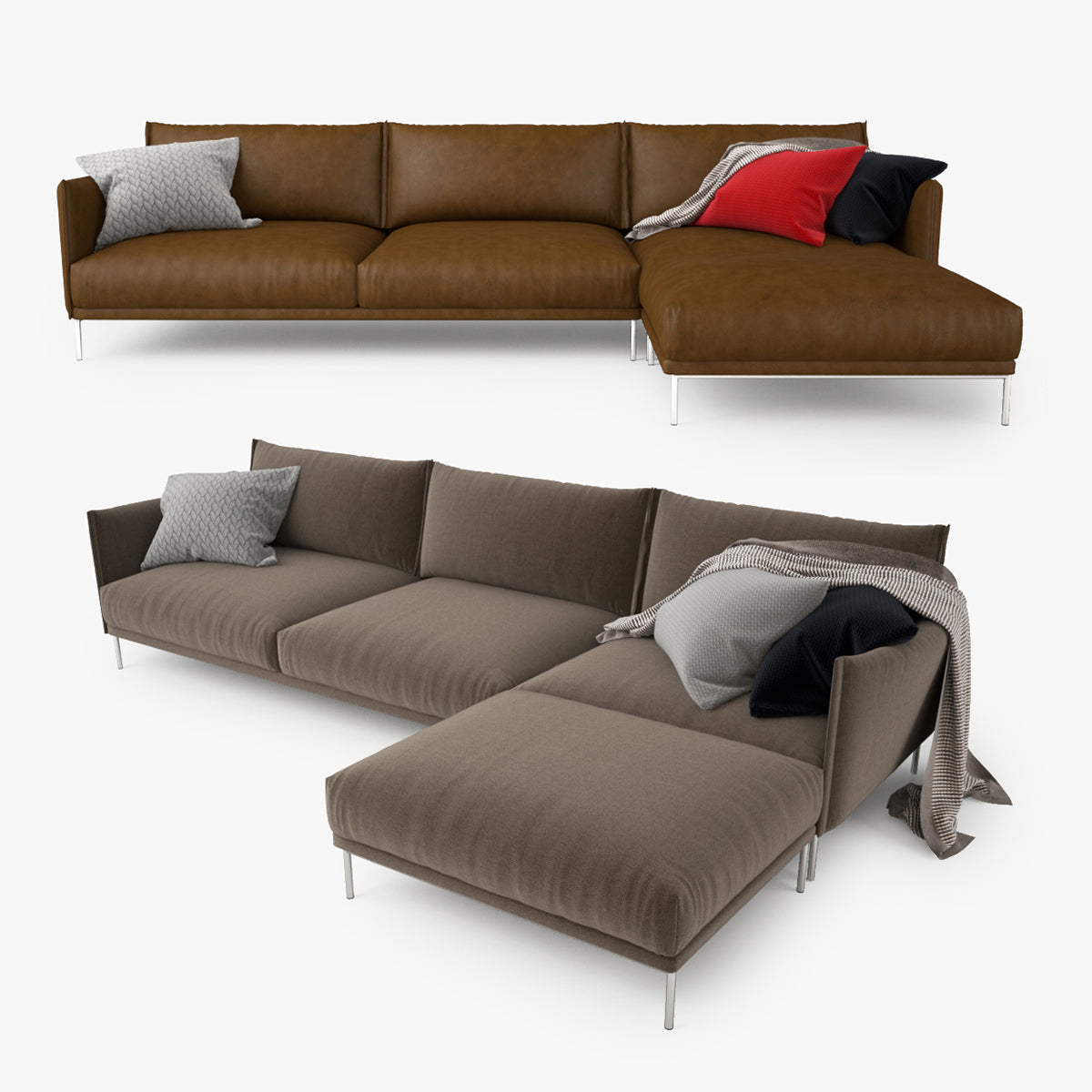 Moroso Gentry Corner Sofa 3D Model