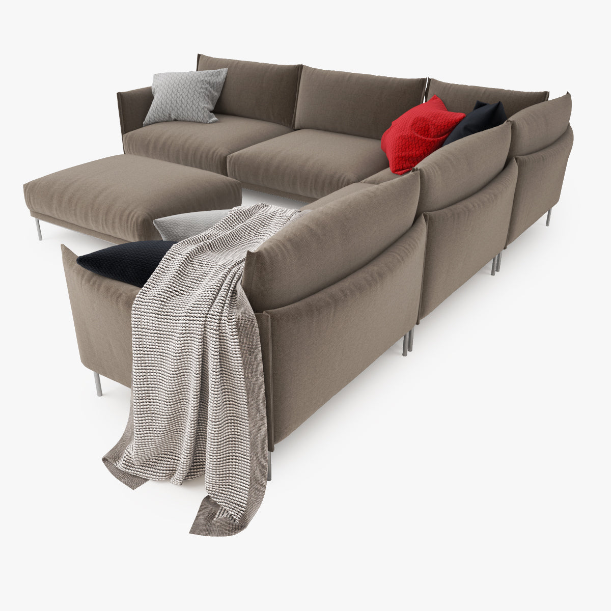 Moroso Gentry Modular Sofa 3D Model