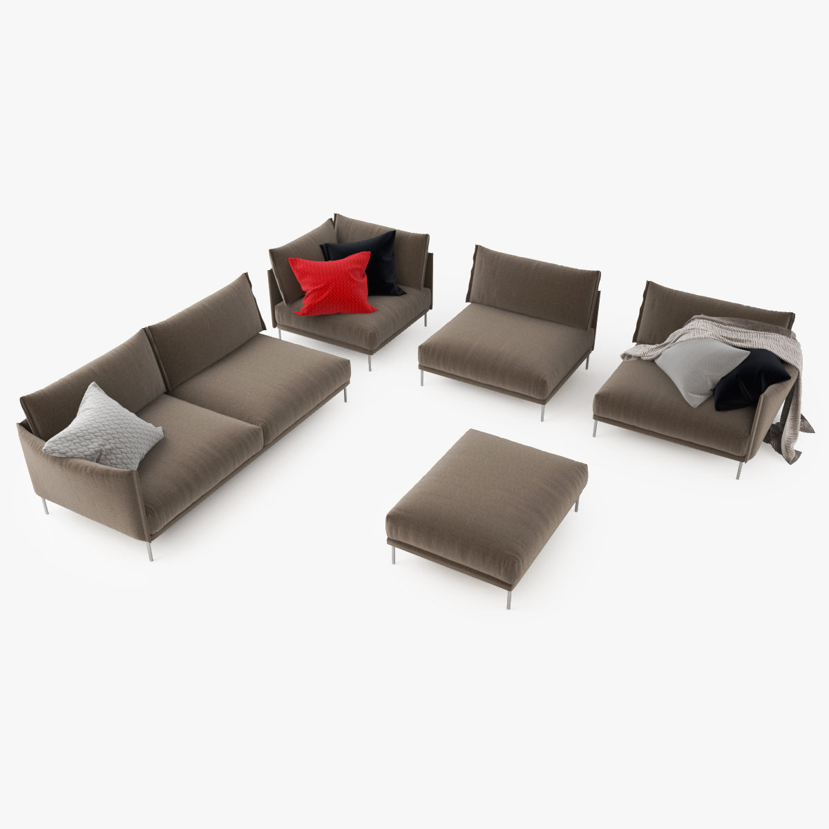 Moroso Gentry Modular Sofa 3D Model