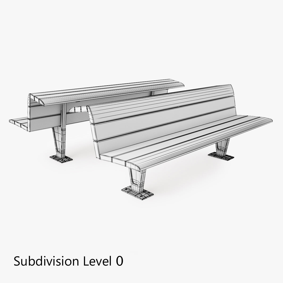 Metalco Sedis Torsion seats Bench 3D Model