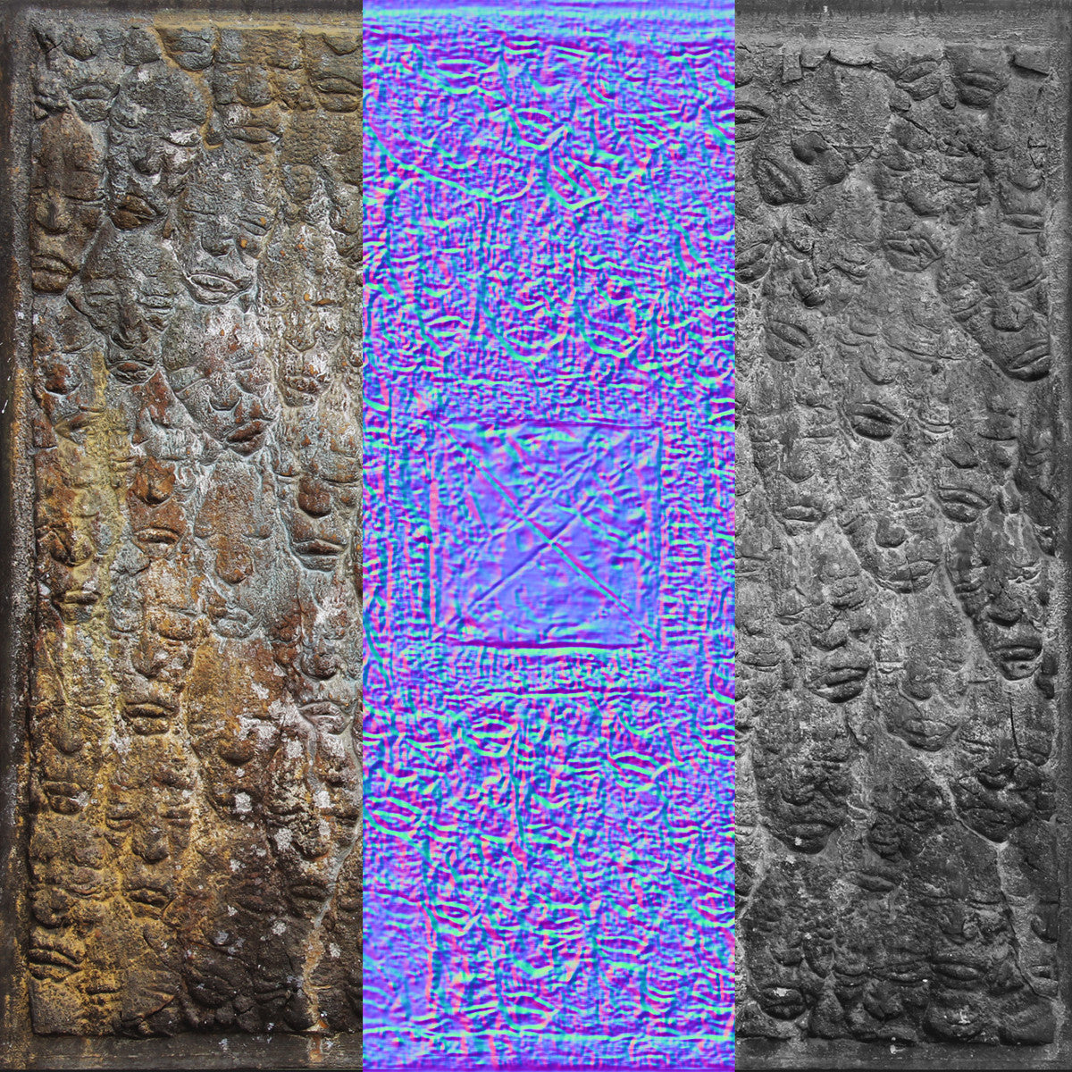 Summer Rain and The Faces Lacquer Painting 3D Model