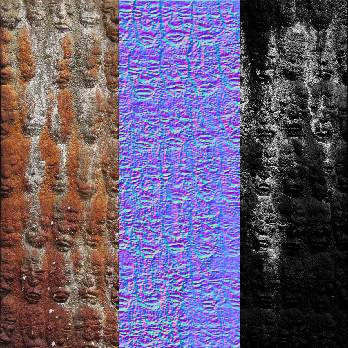 Summer Rain and The Faces Lacquer Painting 3D Model