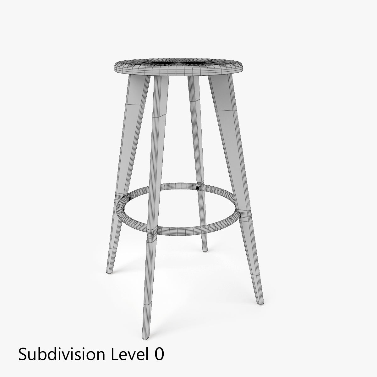 Vitra Tabouret Haut Bar Stool 3D Model