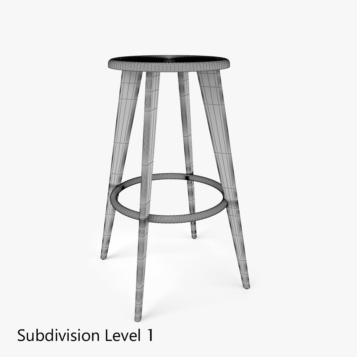 Vitra Tabouret Haut Bar Stool 3D Model