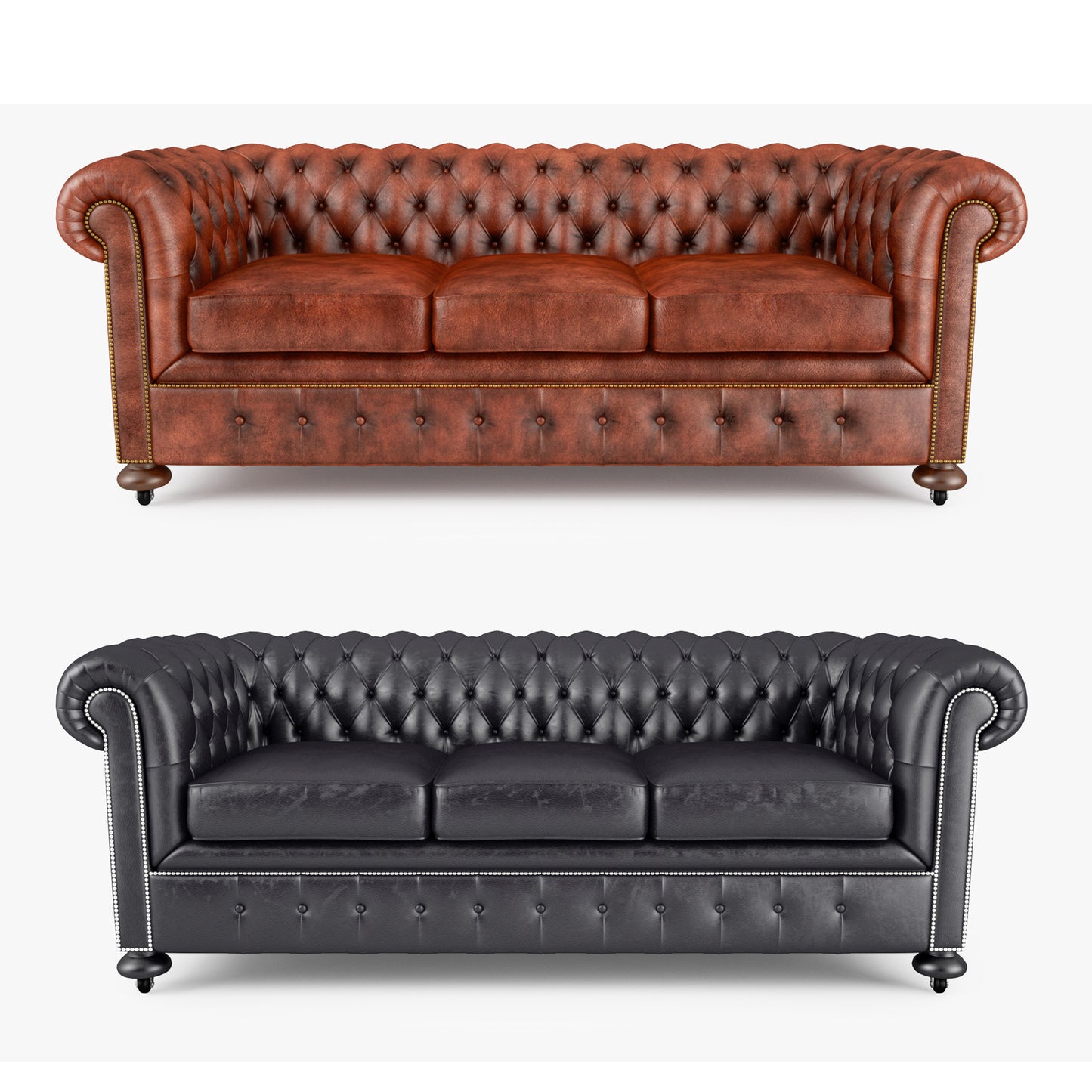 William Blake Sofa Chesterfield Leather 3D Model