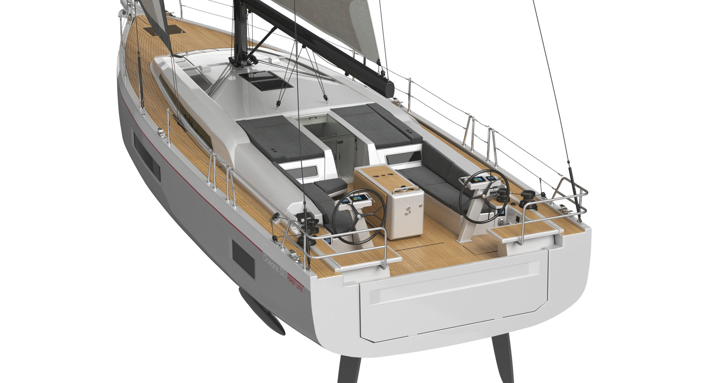 Beneteau Oceanis 51.1 Sailing Yacht 3D Model