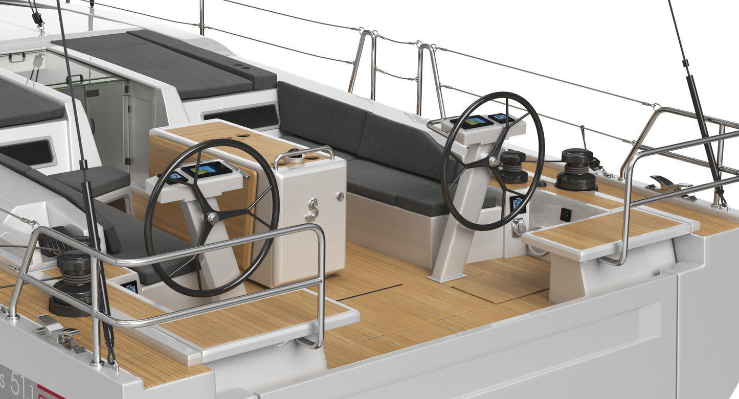 Beneteau Oceanis 51.1 Sailing Yacht 3D Model
