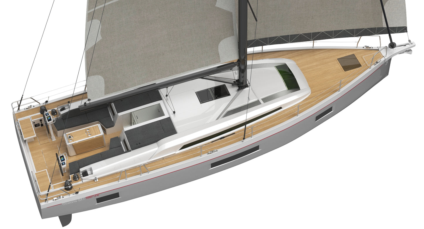 Beneteau Oceanis 51.1 Sailing Yacht 3D Model