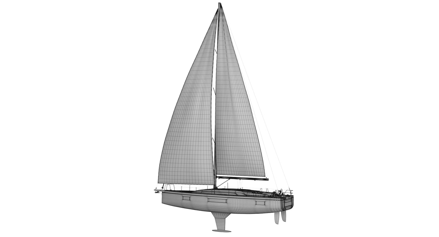 Beneteau Oceanis 51.1 Sailing Yacht 3D Model