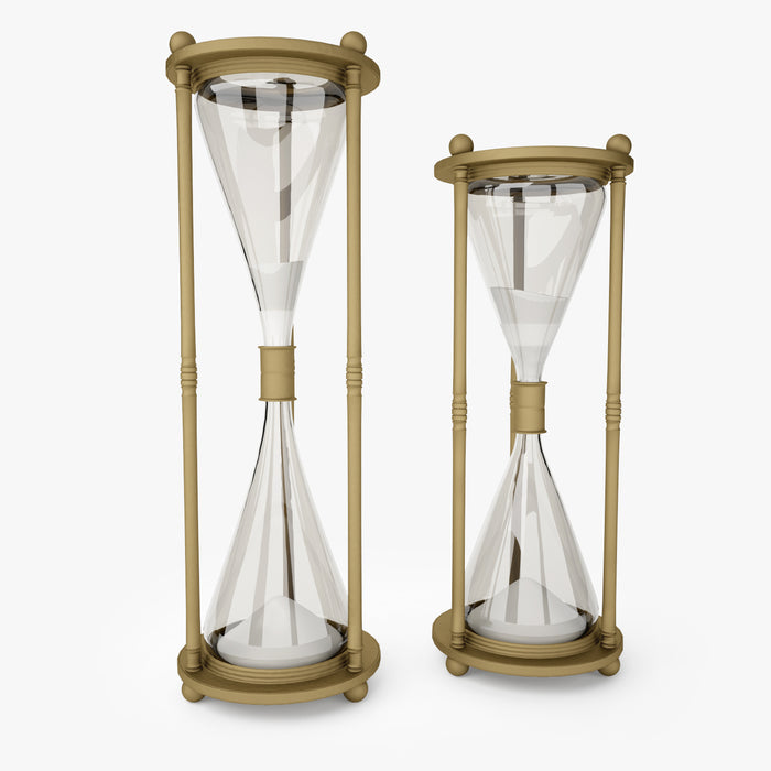 FREE Restoration Hardware Vintage Brass Hourglass 3D Model