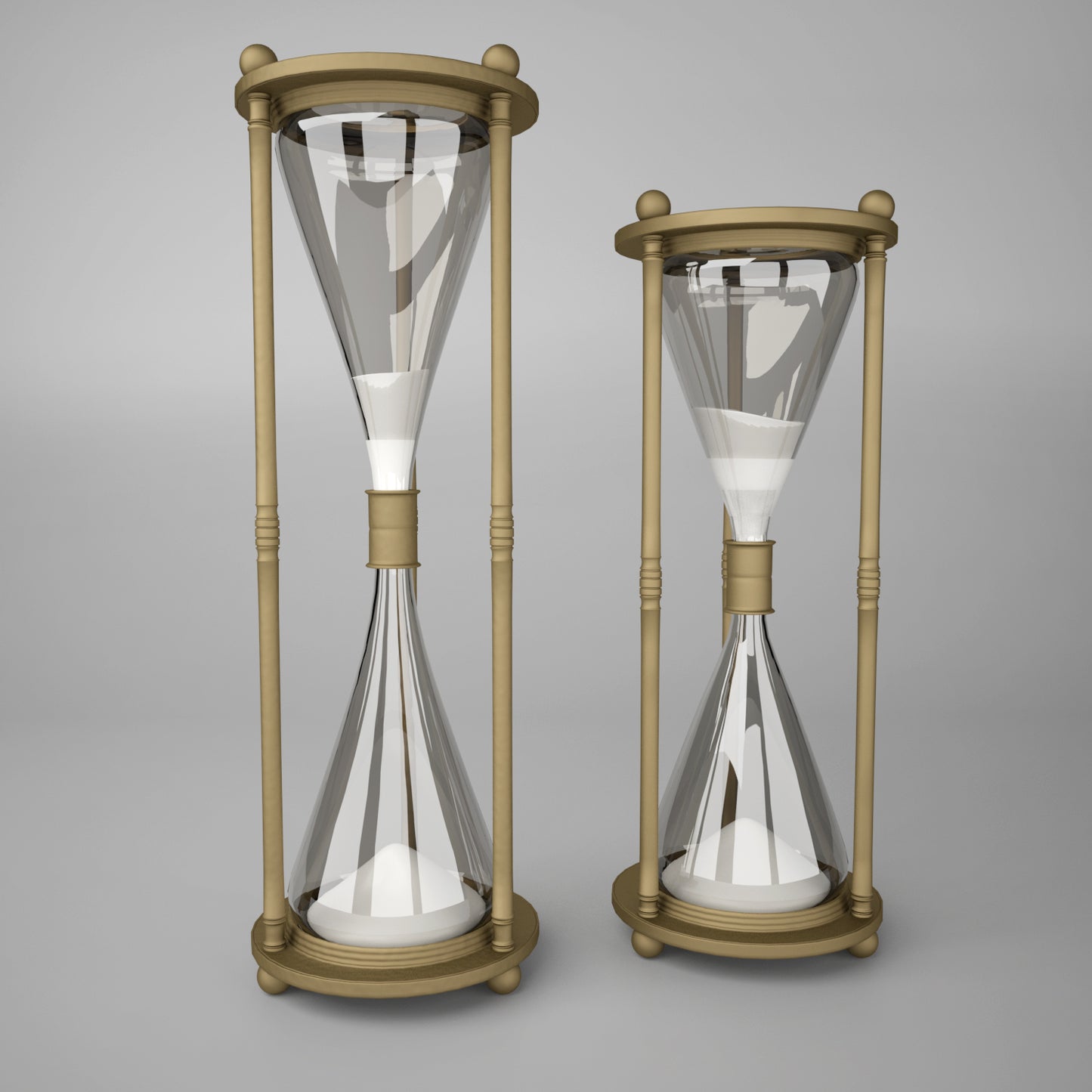 FREE Restoration Hardware Vintage Brass Hourglass 3D Model