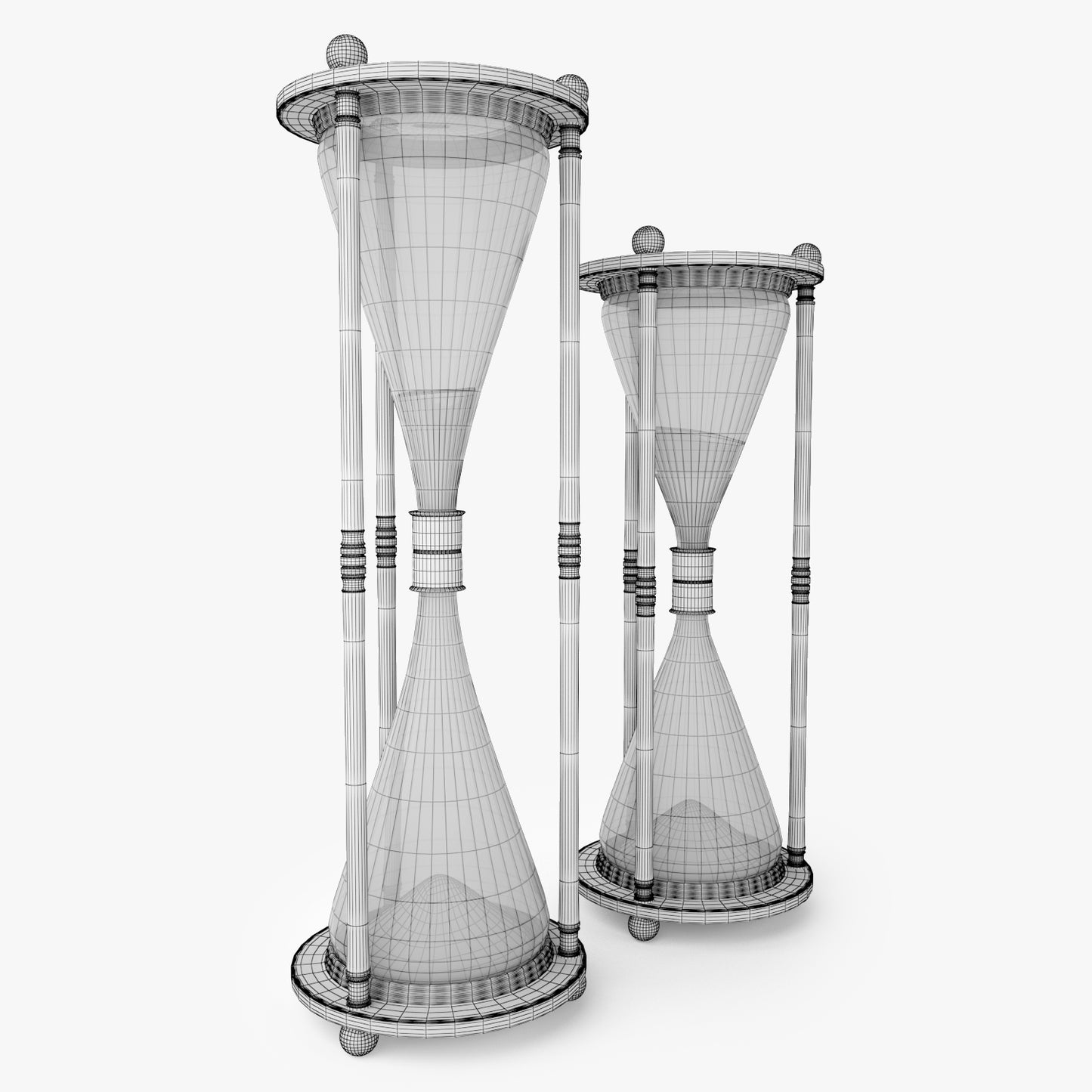 FREE Restoration Hardware Vintage Brass Hourglass 3D Model