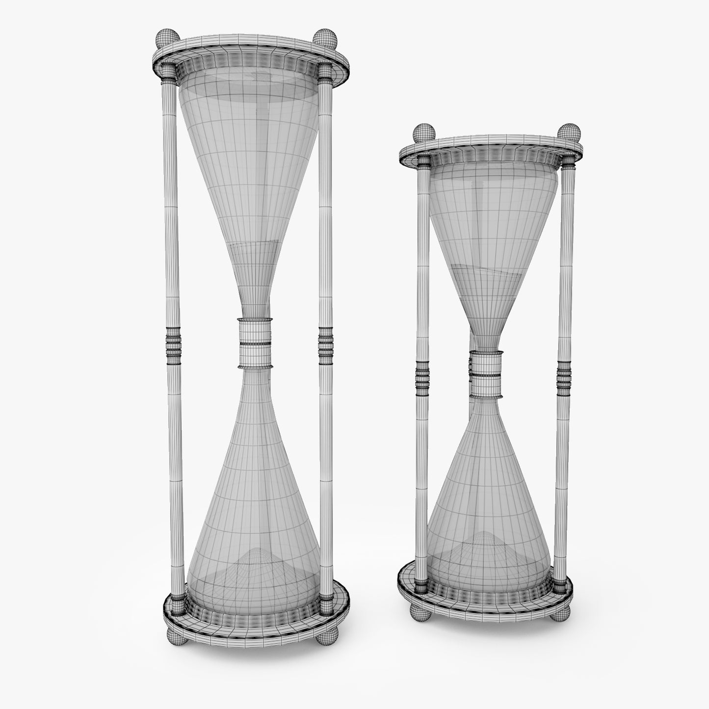 FREE Restoration Hardware Vintage Brass Hourglass 3D Model