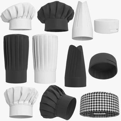 Chef Uniforms 3D Model