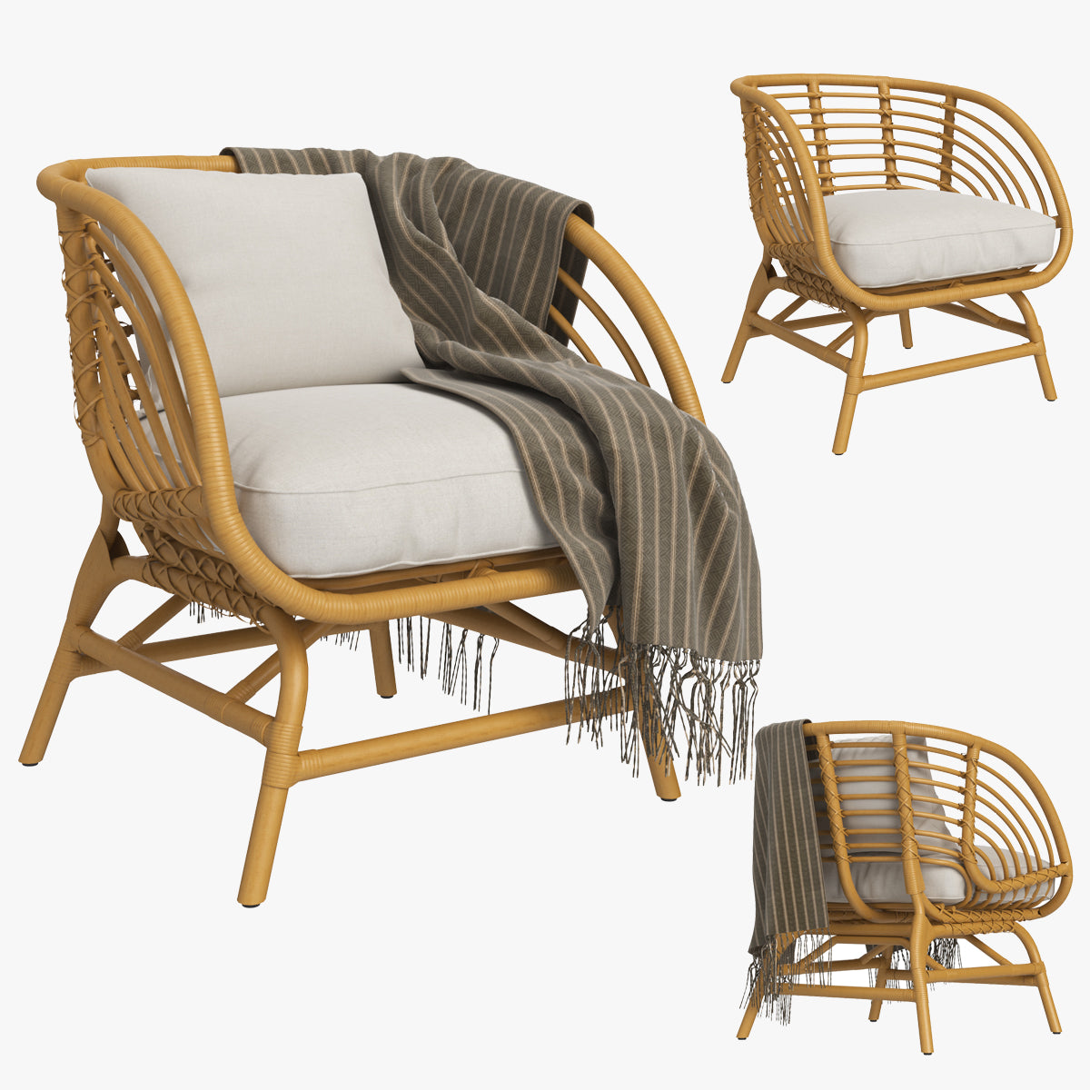 IKEA Buskbo Armchair 3D Model — FaceQuad