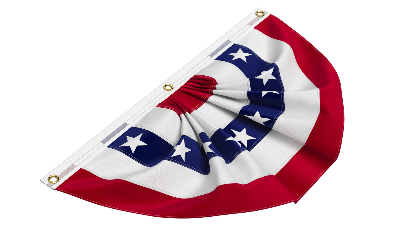 American Flag Bunting Banner Set 3D Model