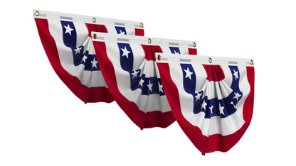 American Flag Bunting Banner Set 3D Model