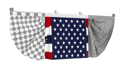 American Flag Bunting Banner Set 3D Model