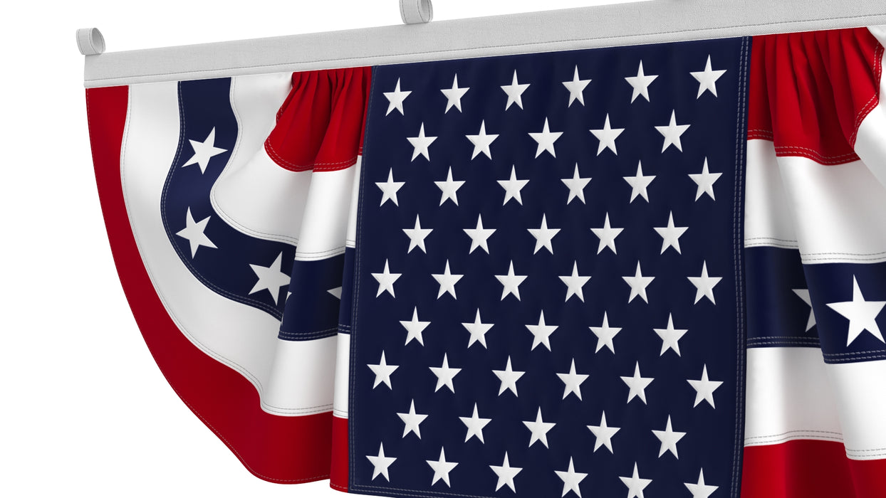 American Flag Bunting Banner Set 3D Model