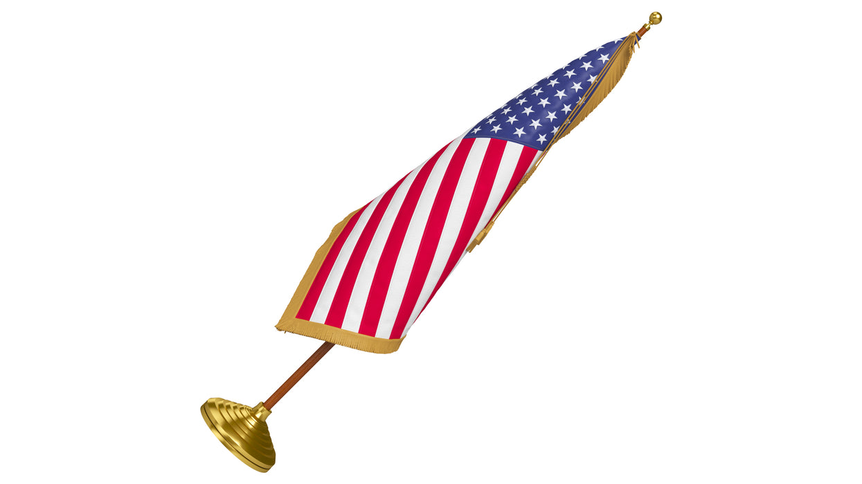 American Flag Indoor 3D Model