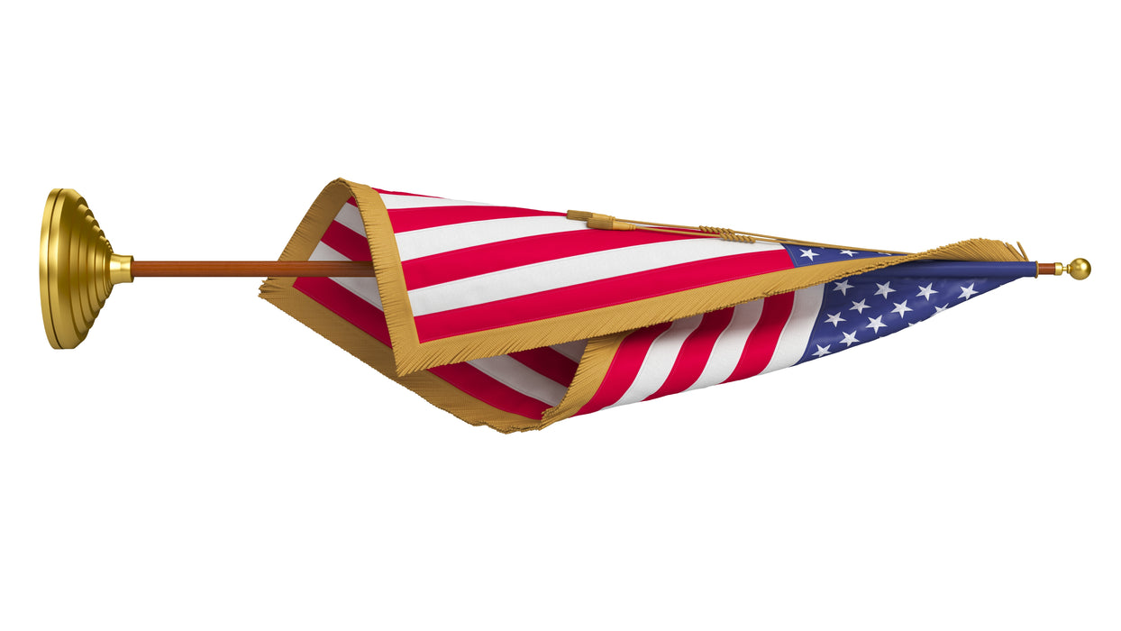 American Flag Indoor 3D Model