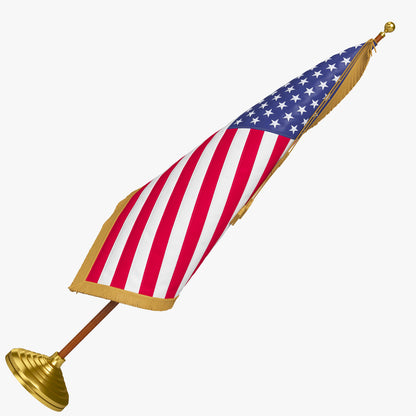 American Flag Indoor 3D Model