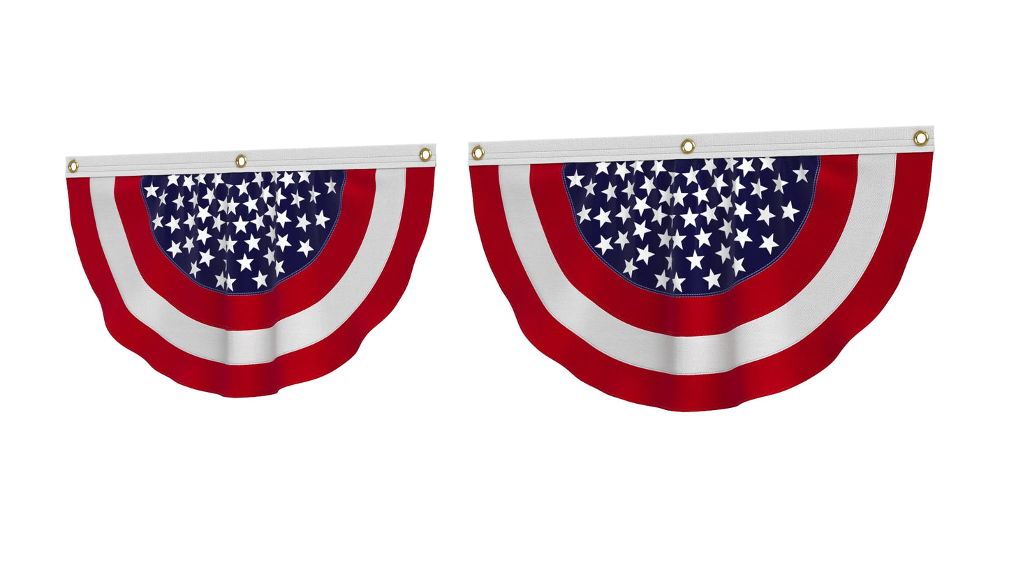 American Flag Patriotic Bunting 3D Model