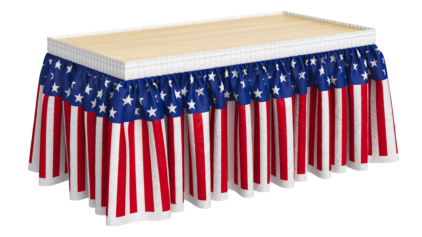 American Flag Patriotic Table Skirt 3D Model